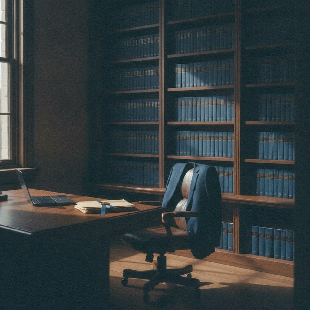 Arbeitszimmer von Ferruh Aksu in Melle mit Fachwörterbüchern, Schreibtisch und Aktenordnern